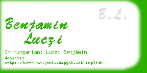 benjamin luczi business card